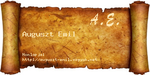 Auguszt Emil névjegykártya