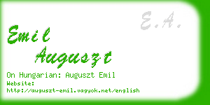 emil auguszt business card